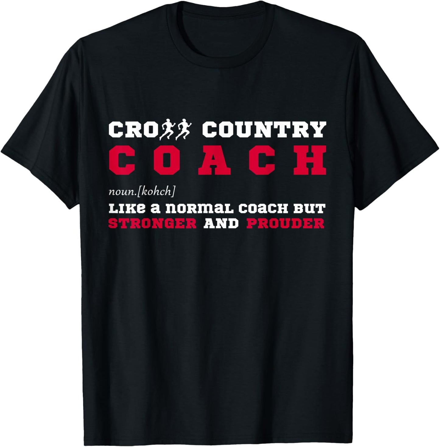 Cross Country Coach Sports Coaching Fun Definition T-Shirt - T-Shirt | Black