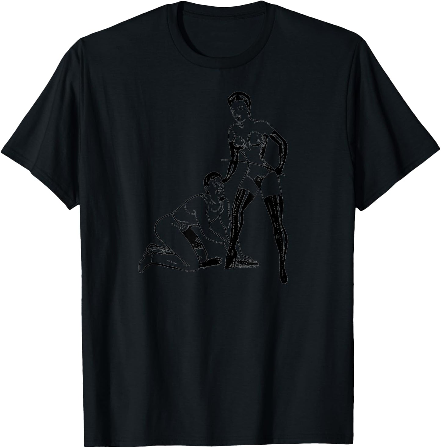 Dominatrix Boots BDSM Submissive Man FemDom BDSM Bondage T-Shirt - T-Shirt | Black