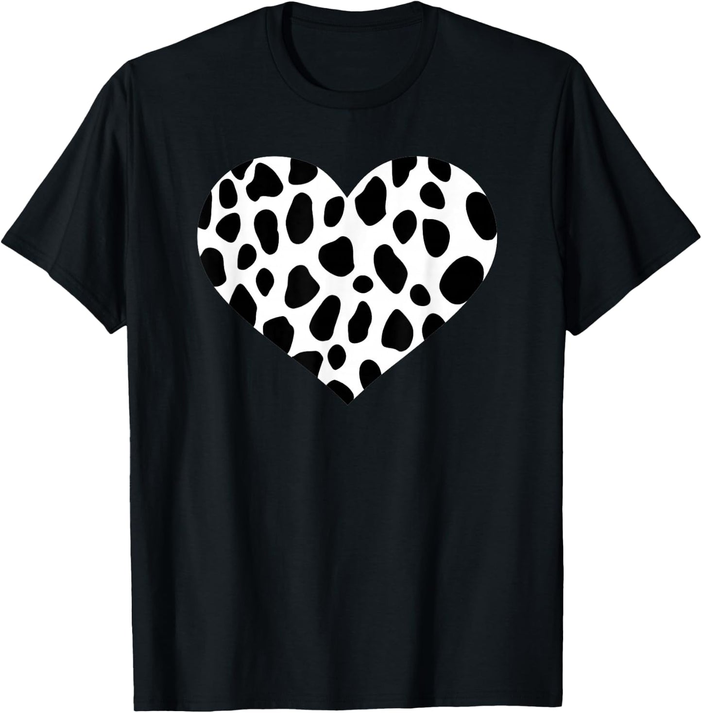 Dalmatian Heart T-Shirt - T-Shirt | Black