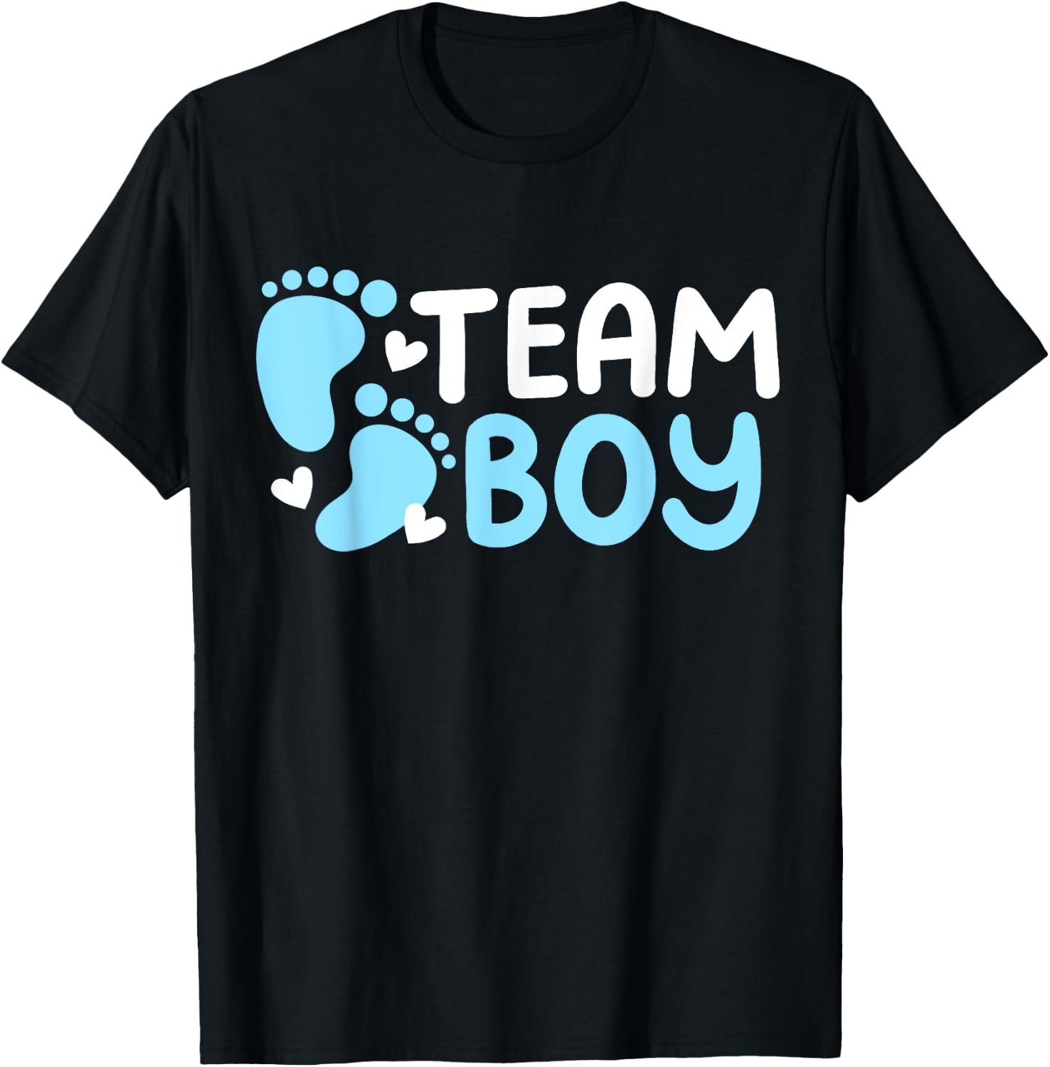 Gender Reveal Party Team Boy T-Shirt - T-Shirt | Black