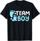 Gender Reveal Party Team Boy T-Shirt - T-Shirt | Black