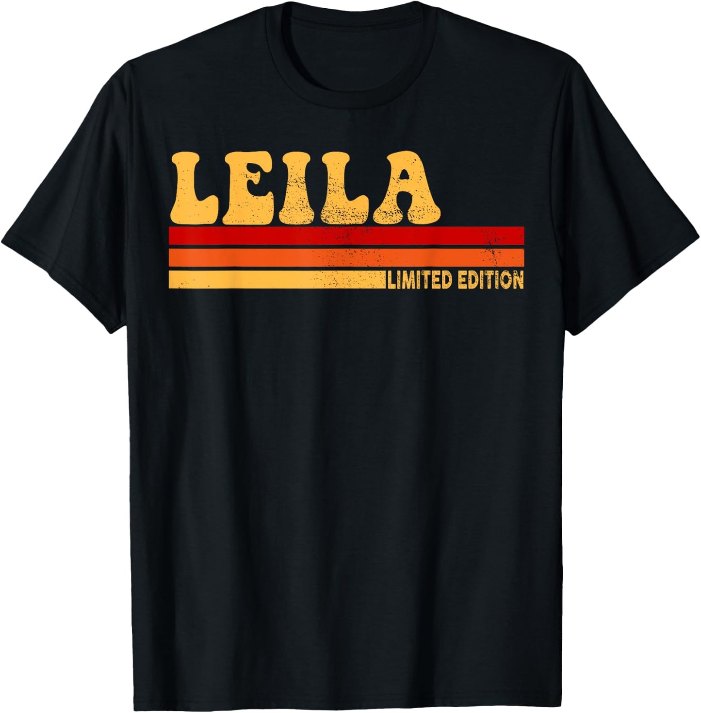 Leila Name Personalized Cute Idea Women Vintage Leila T-Shirt - T-Shirt | Black