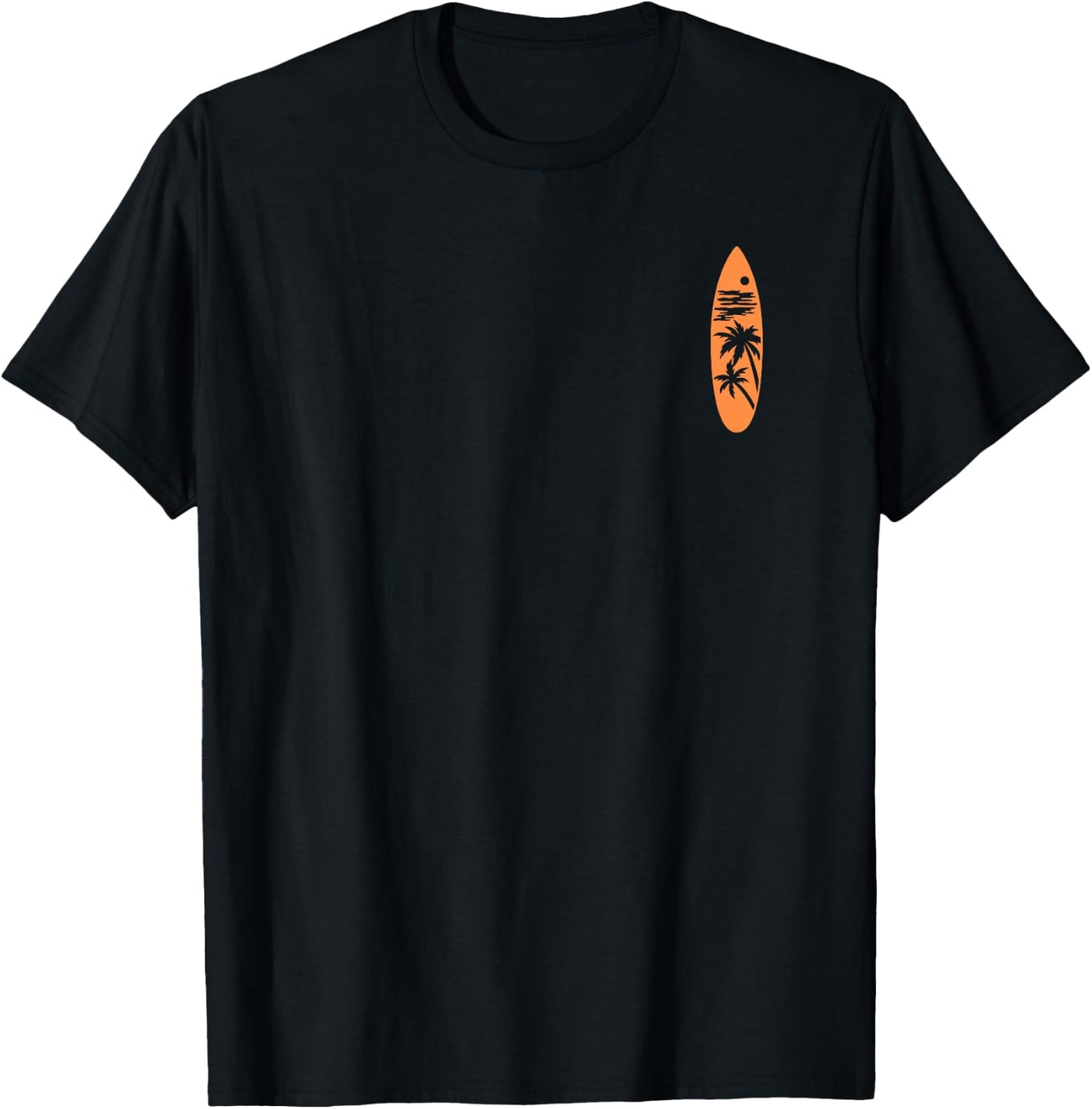 Preppy Vintage Surfer Style Beach Bum Front and Back T-Shirt - T-Shirt | Black