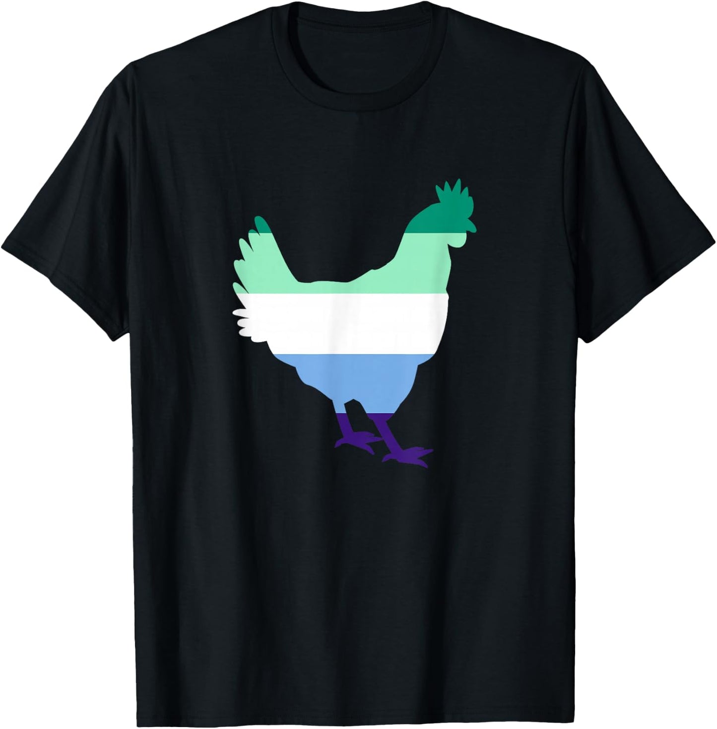 MLM Flag Chicken Lover Gay Vincian MLM Pride T-Shirt - T-Shirt | Black