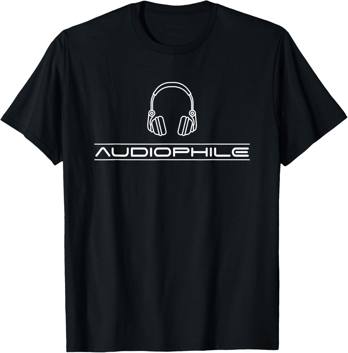 Audiophile T Shirt - Headphones, Hi Fi, Vinyl Record, Music T-Shirt - T-Shirt | Black
