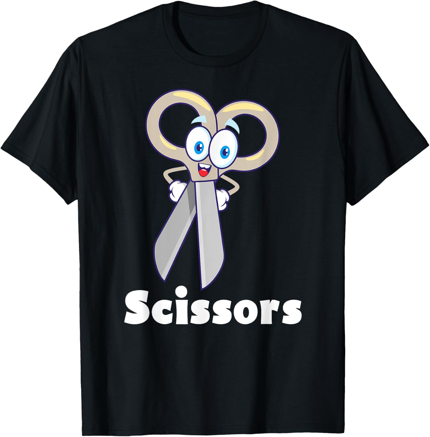 Funny Scissors Paper Rock Halloween Costumes Group Family T-Shirt - T-Shirt | Black