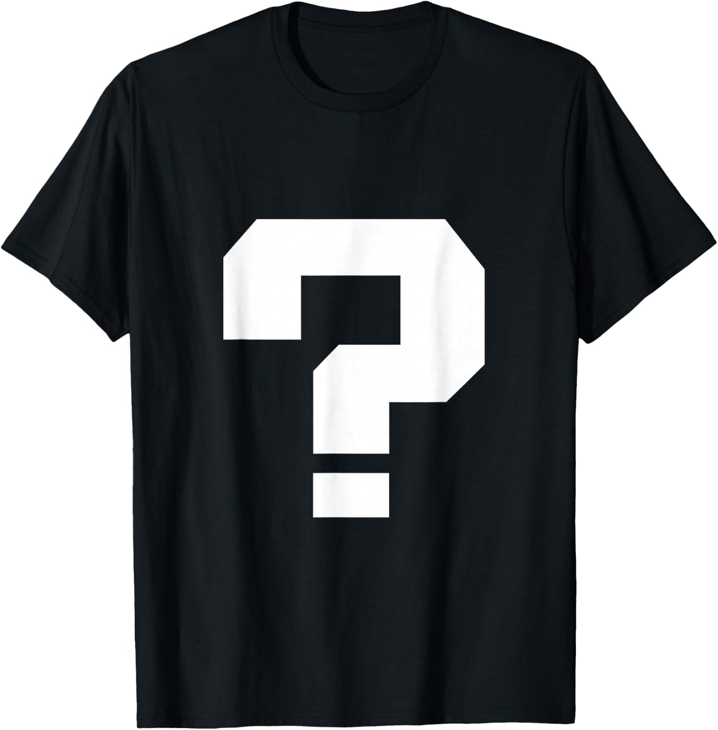 Question Mark Square Font Punctuation Character 80s T-Shirt - T-Shirt | Black