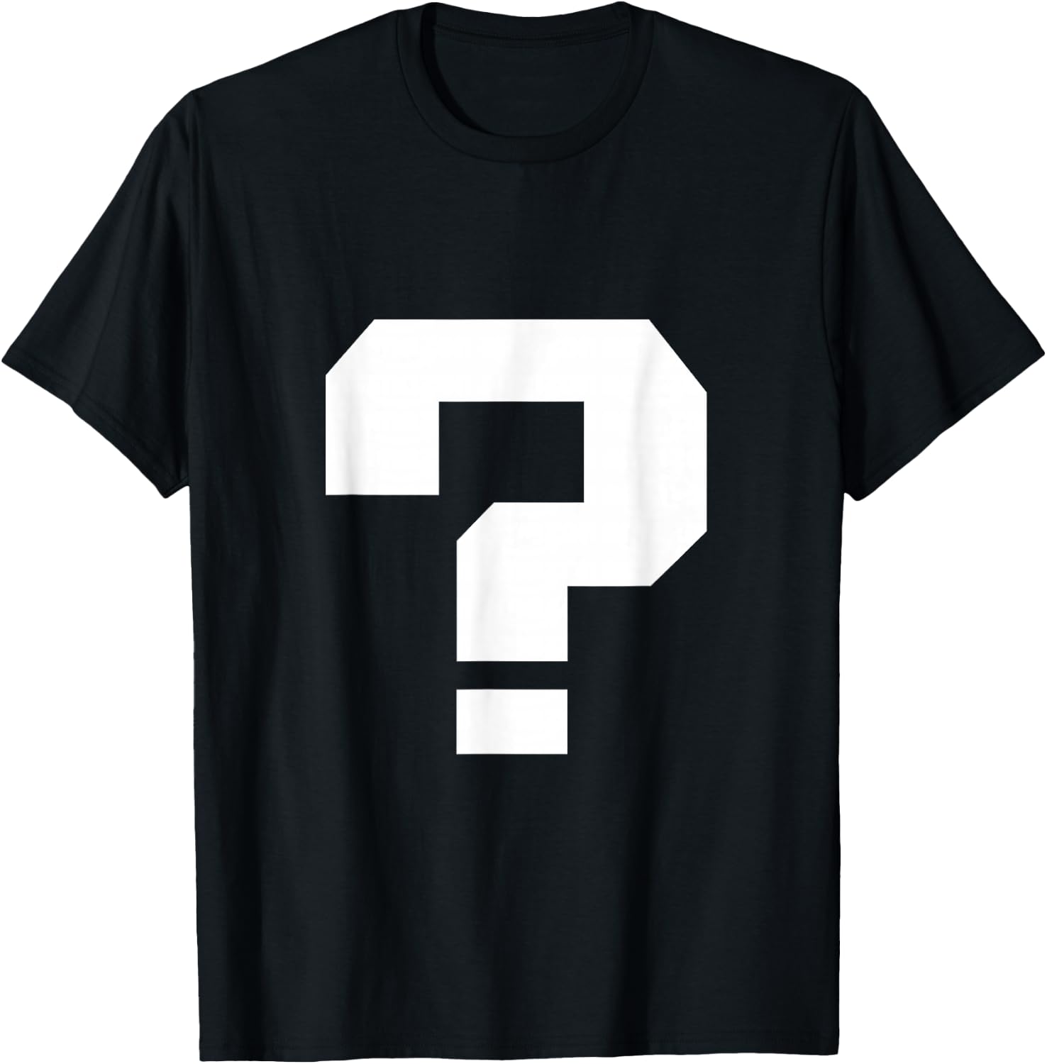 Question Mark Square Font Punctuation Character 80s T-Shirt - T-Shirt | Black