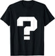 Question Mark Square Font Punctuation Character 80s T-Shirt - T-Shirt | Black