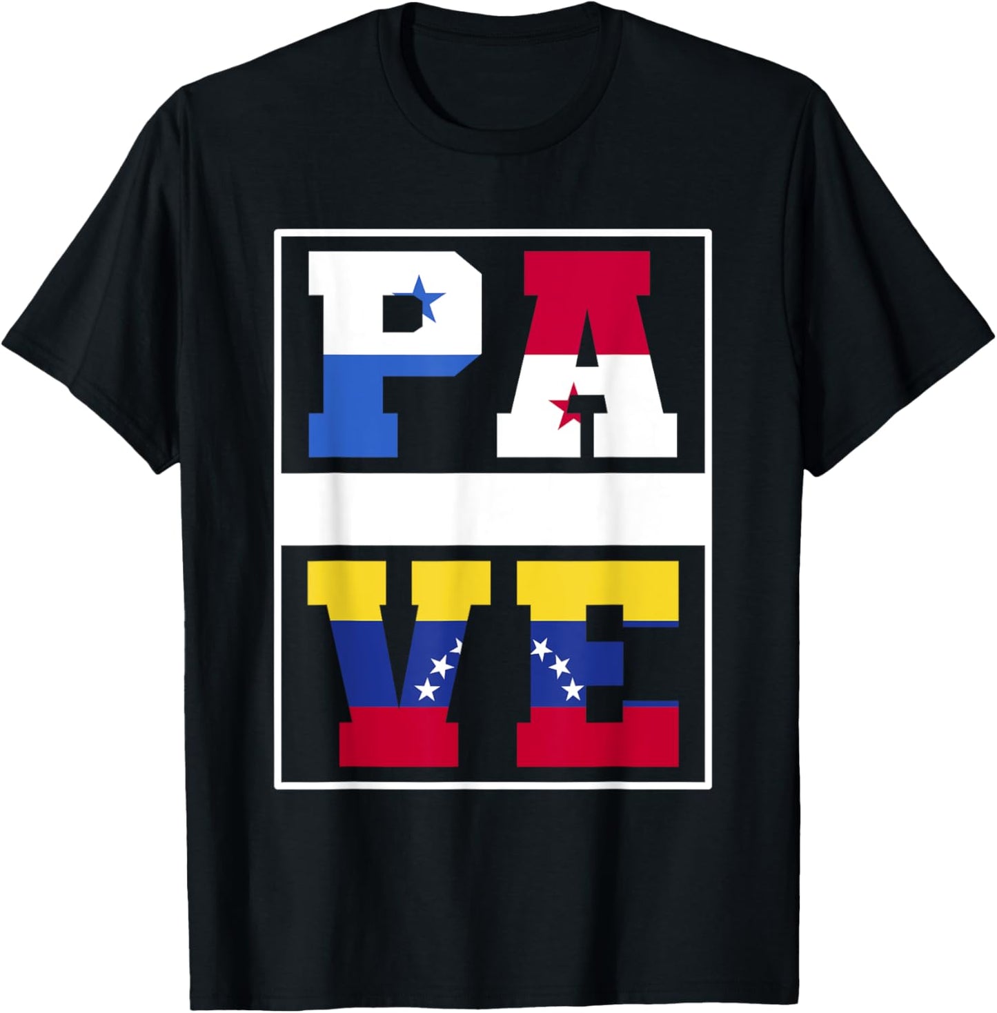 Half Panamanian Venezuelan Mixed Heritage Panama Venezuela T-Shirt - T-Shirt | Black