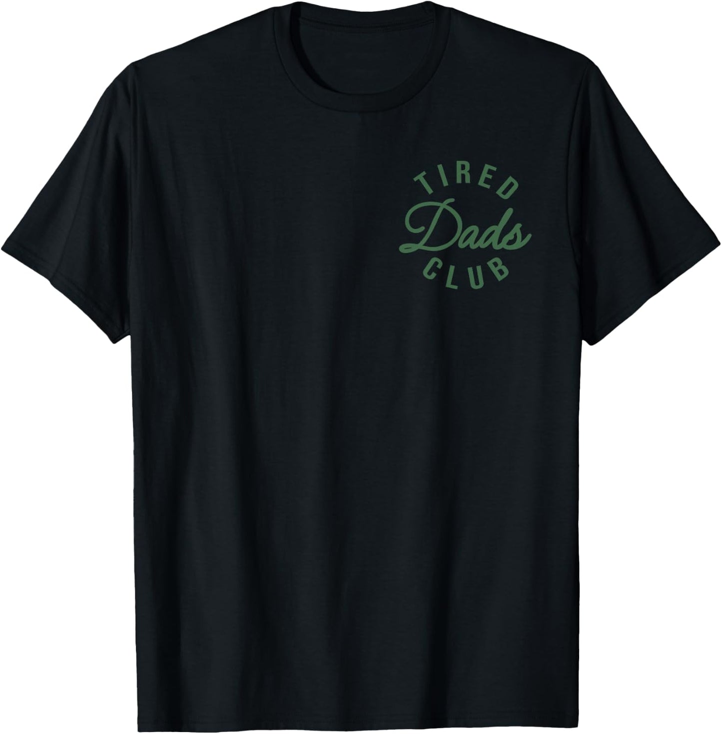 (2 Side) Tired Dads Club Construction Car Track Father's Day T-Shirt - T-Shirt | Black