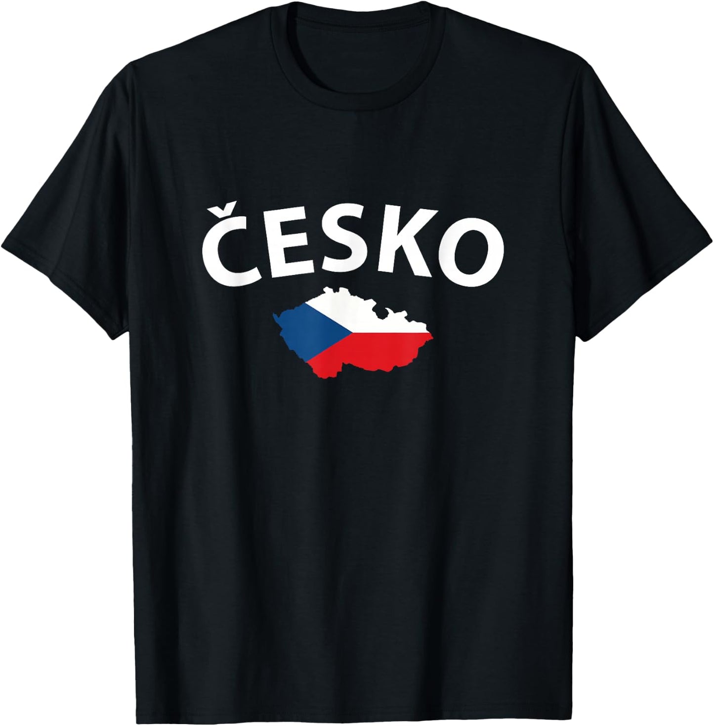 Cesko Karte Tschechien Tschechische Flagge Tscheche T-Shirt - T-Shirt | Black