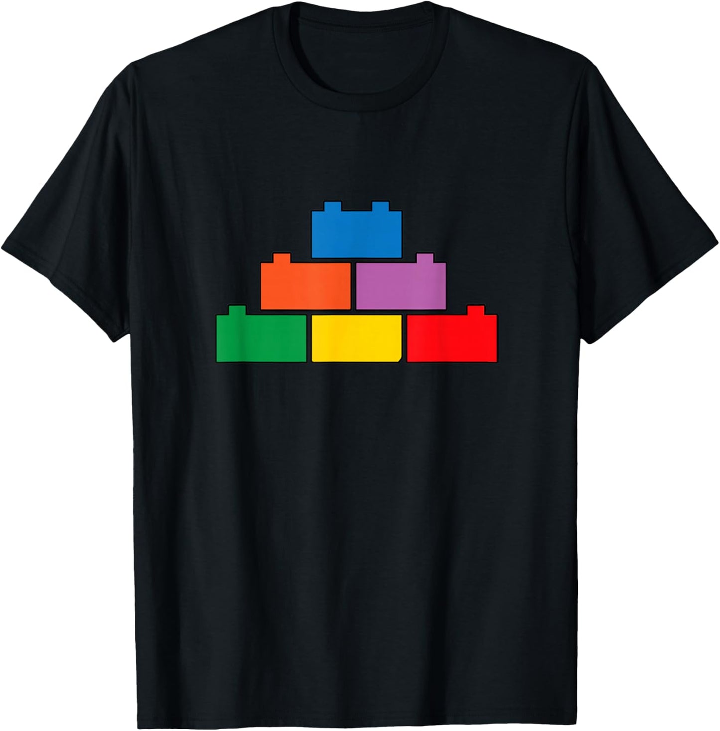 Brick Builder Funny Building Blocks for Boys , Black, S T-Shirt - T-Shirt | Black