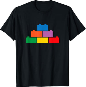 Brick Builder Funny Building Blocks for Boys , Black, S T-Shirt - T-Shirt | Black