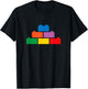 Brick Builder Funny Building Blocks for Boys , Black, S T-Shirt - T-Shirt | Black