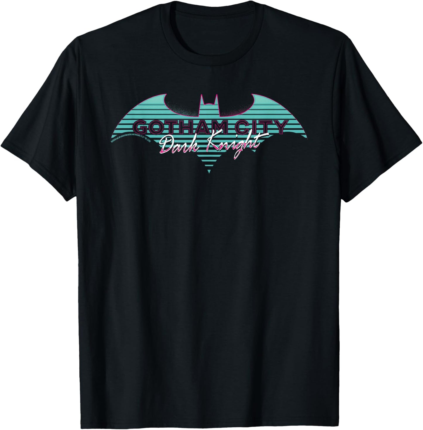 Batman Dark Knight Gotham City Retro Wave , Black, S T-Shirt - T-Shirt | Black