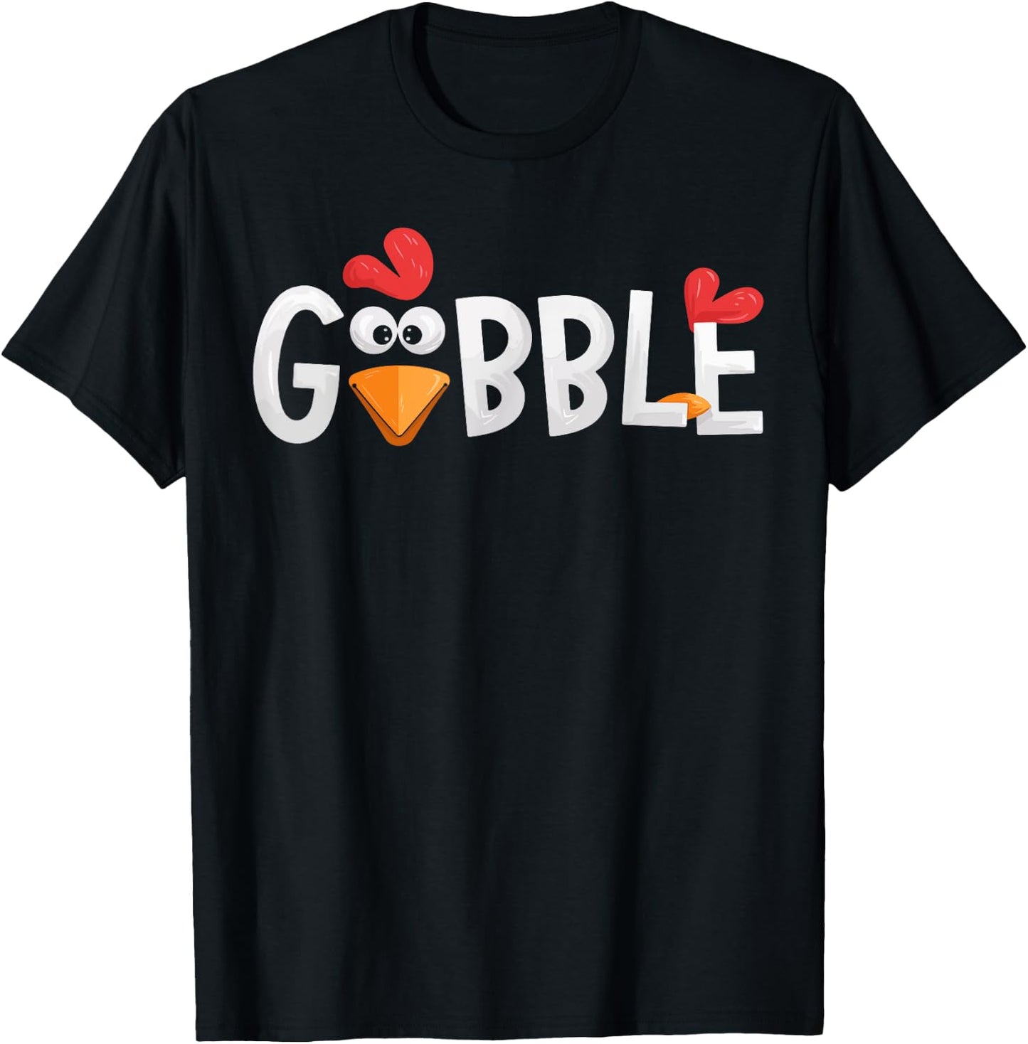 Blazin27 Gobble Gobble - Adult Thanksgiving-themed - Black - Small - - Short Sleeve T-Shirt - T-Shirt | Black