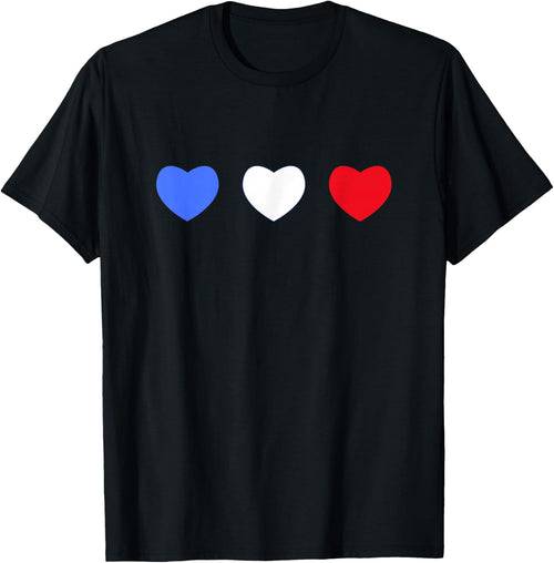 France cœurs tricolores drapeau bleu blanc rouge