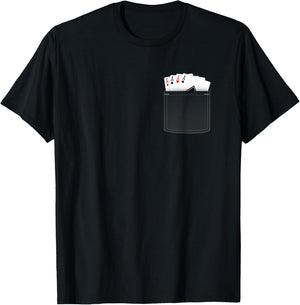 Pocket Aces - 4 Aces Poker T-Shirt - T-Shirt | Black