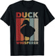 Retro Duck Water Bird - Vintage Duck Whisperer T-Shirt - T-Shirt | Black
