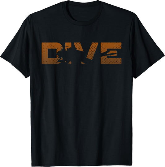 Dive Scuba Diving Shirt - Vintage Scuba Shirt T-Shirt - T-Shirt | Black