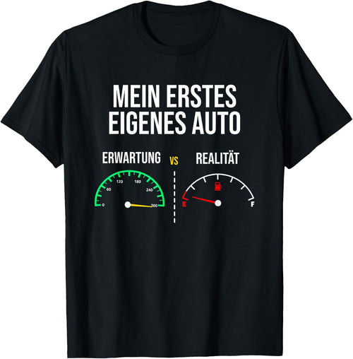 Car Saying First Own Car Meme Expectation vs Reality , black
