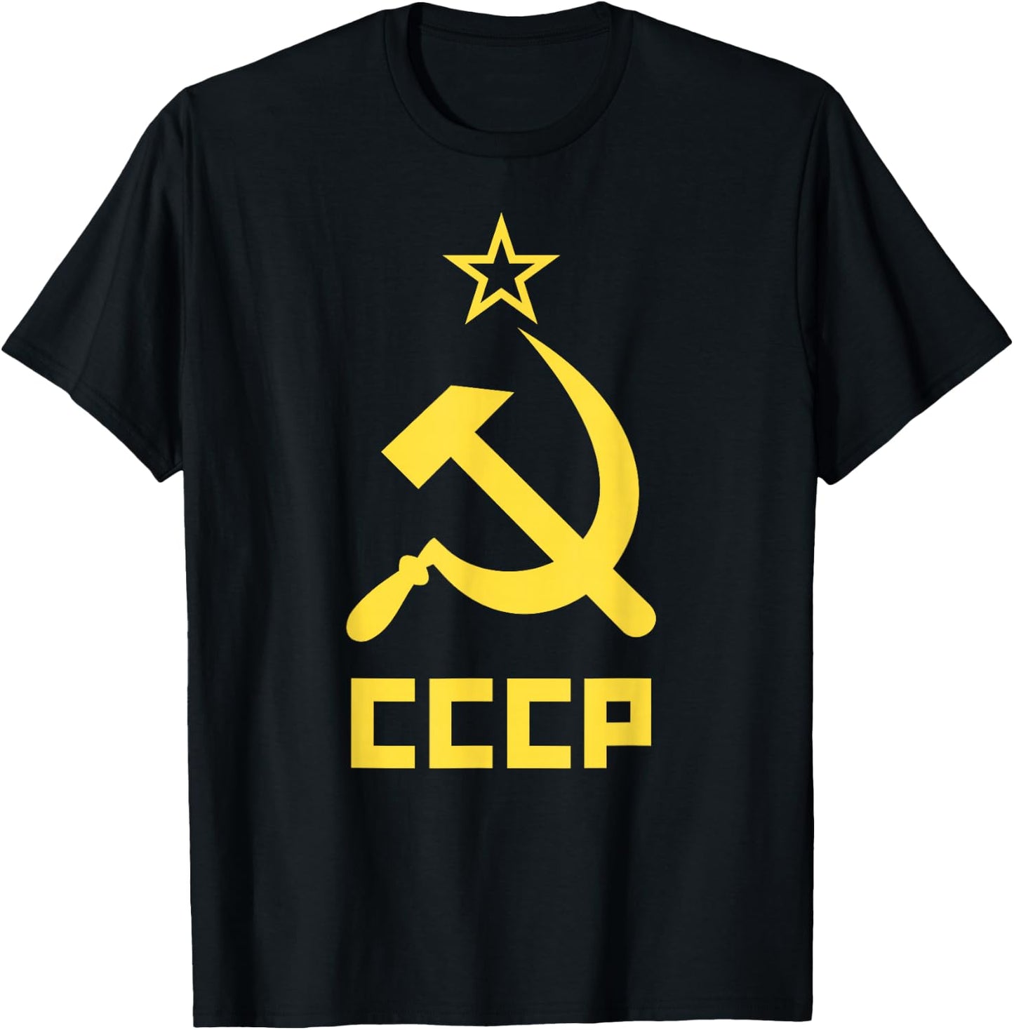 Communist Costume USSR CCCP Hammer & Sickle Red T-Shirt - T-Shirt | Black