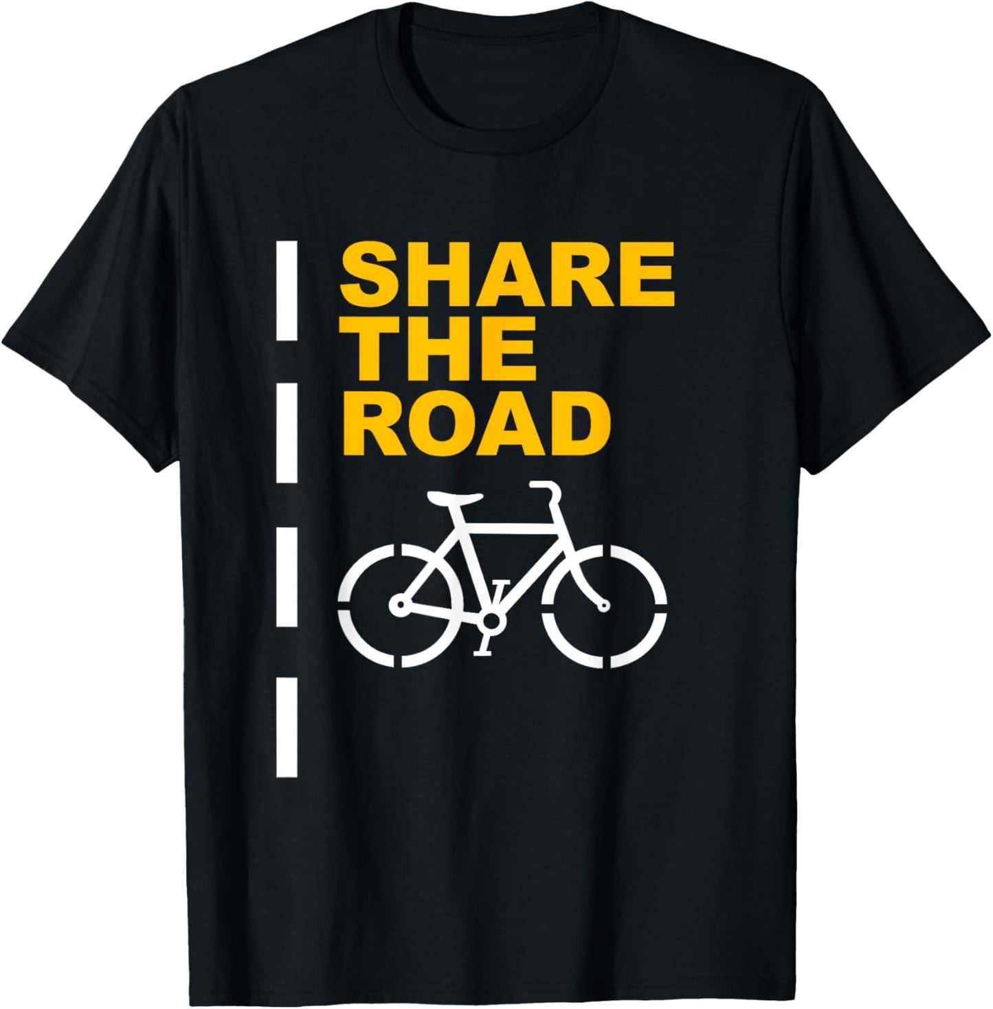 Share The Road T Shirt - Cycling Shirts T-Shirt - T-Shirt | Black