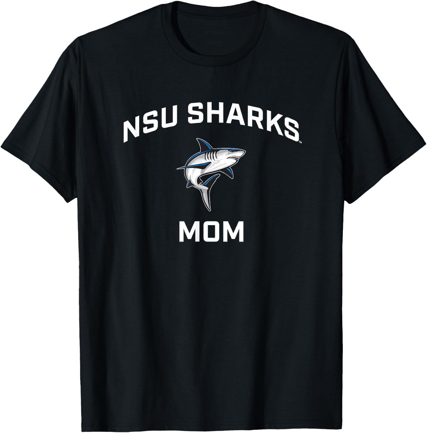 Nova Southeastern University Sharks Arched Mom T-Shirt - T-Shirt | Black