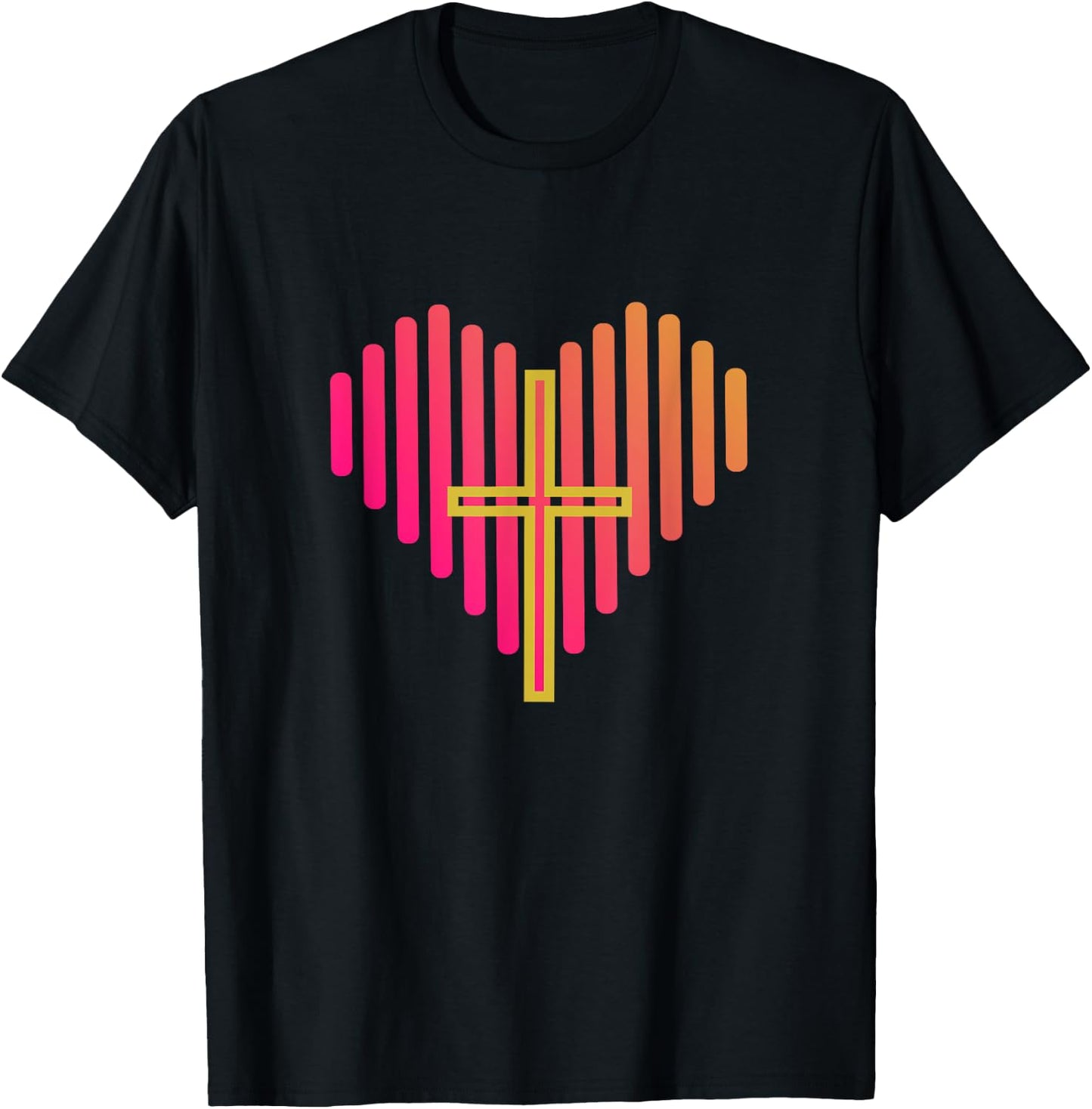 Cross in heart, I have Jesus in my heart T-Shirt - T-Shirt | Black