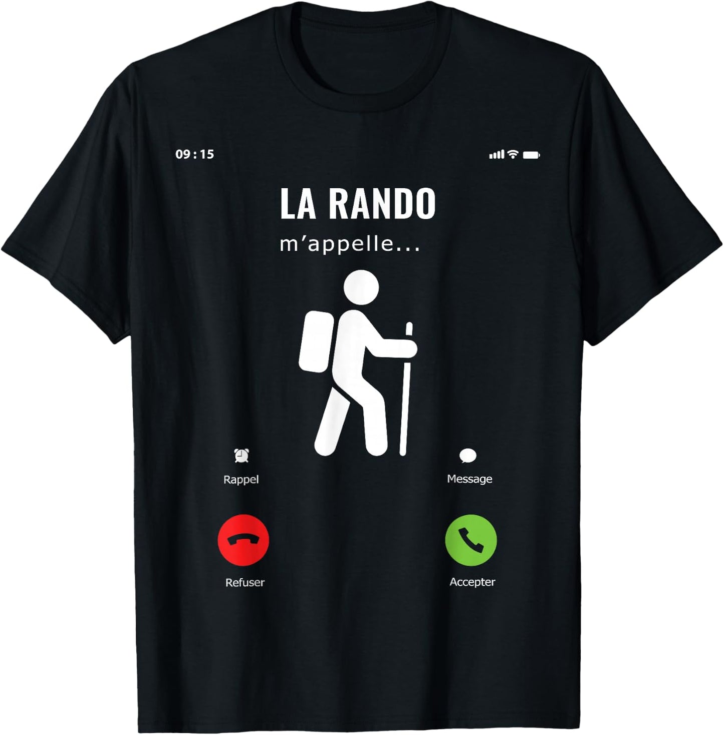 Funny Gift Hiker Mountains Hiking Hiking M'appelle , Black, S T-Shirt - T-Shirt | Black