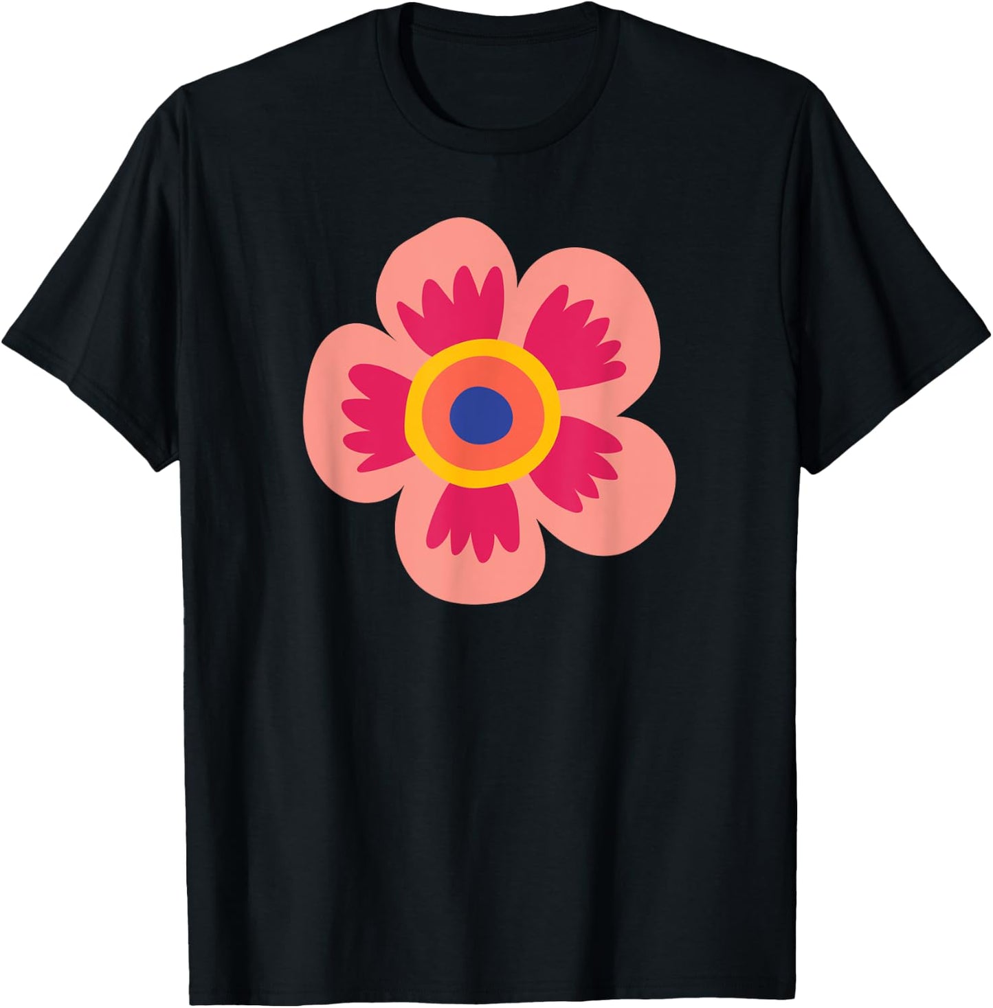 Rote Comic Blume Kunst Grafik für Herren Damen Kinder T-Shirt - T-Shirt | Black