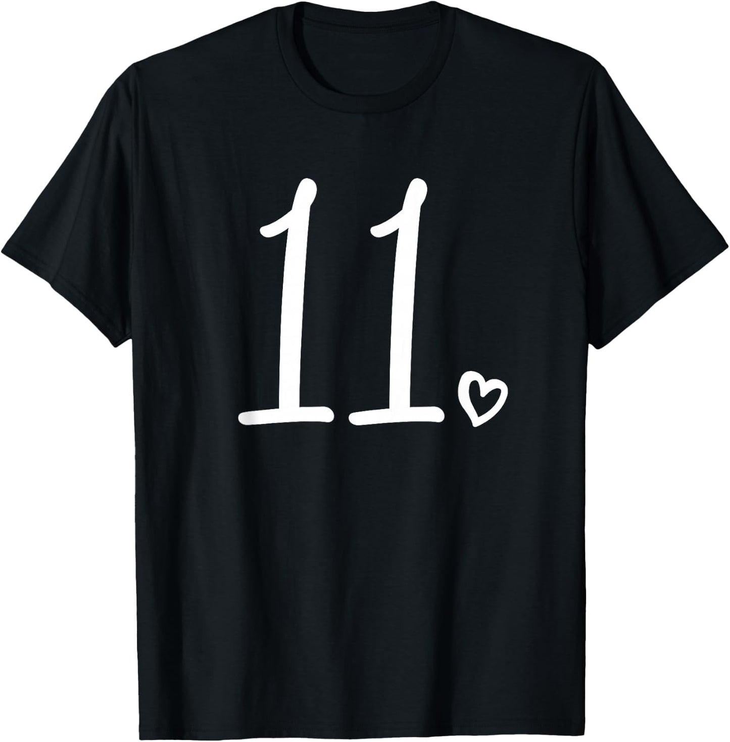 11st Birthday Girls Number 11 Elves Cute 11 Years Old , black, s T-Shirt - T-Shirt | Black