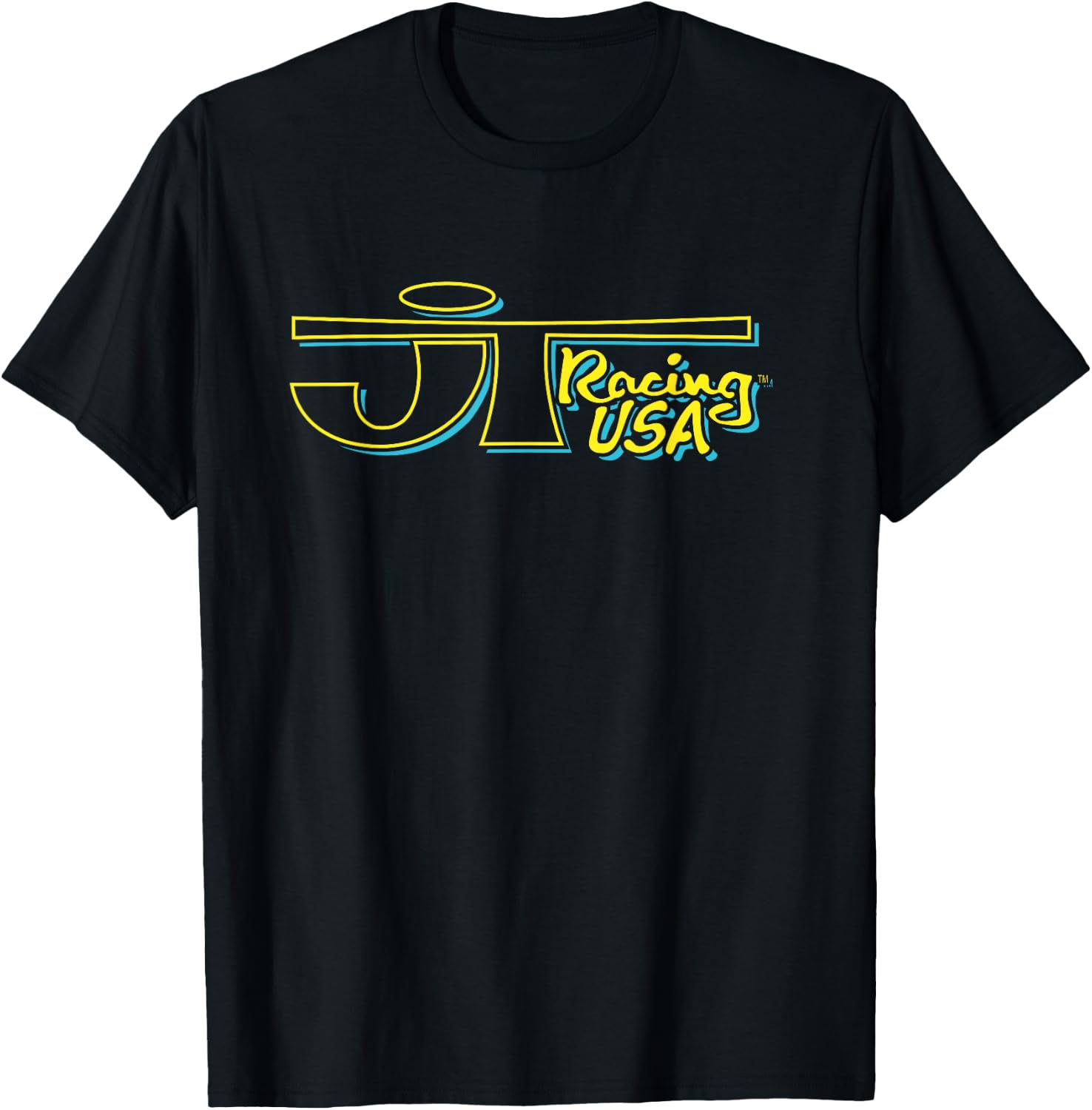 Yellow and Blue JT Racing Logo , Black, S T-Shirt - T-Shirt | Black