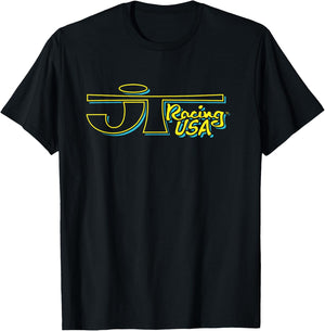 Yellow and Blue JT Racing Logo , Black, S T-Shirt - T-Shirt | Black
