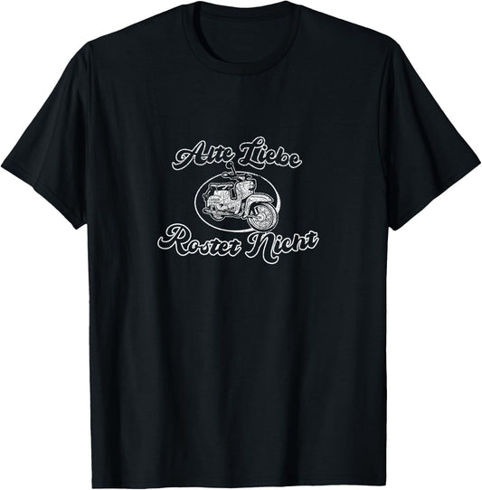 Suhl Simson S50 S51 Two-Stroke Engine Fan Old Love Rustet , black, s T-Shirt - T-Shirt | Black