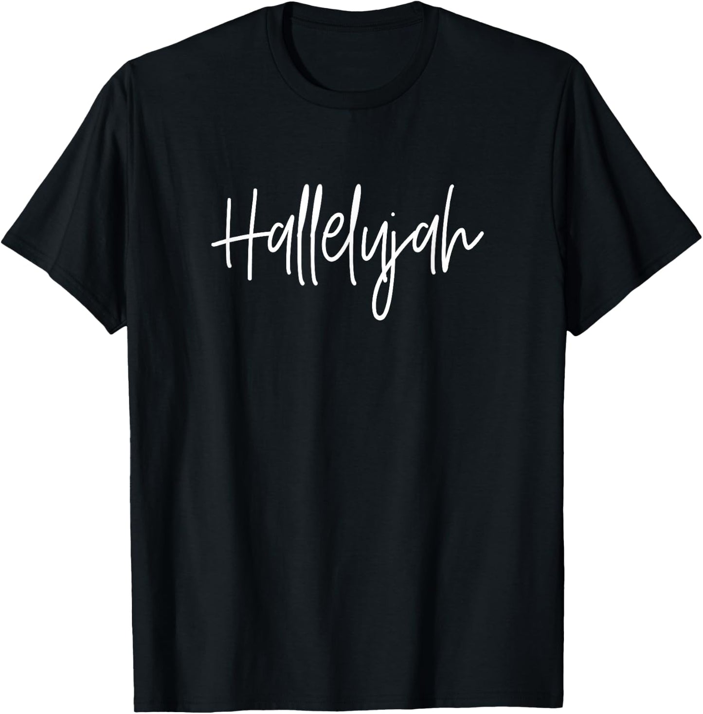 Cute Christian handwritten design - hallelujah T-Shirt - T-Shirt | Black