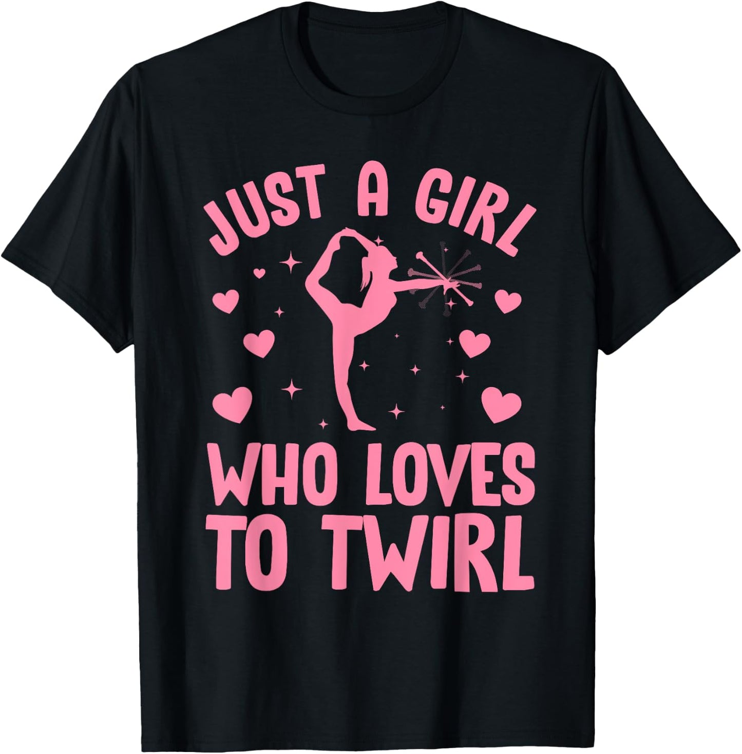 Best Baton Twirling Art Girls Twirler Majorette T-Shirt - T-Shirt | Black