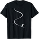 Skier with Tracks in deep Powder Snow Freeride Gift T-Shirt - T-Shirt | Black