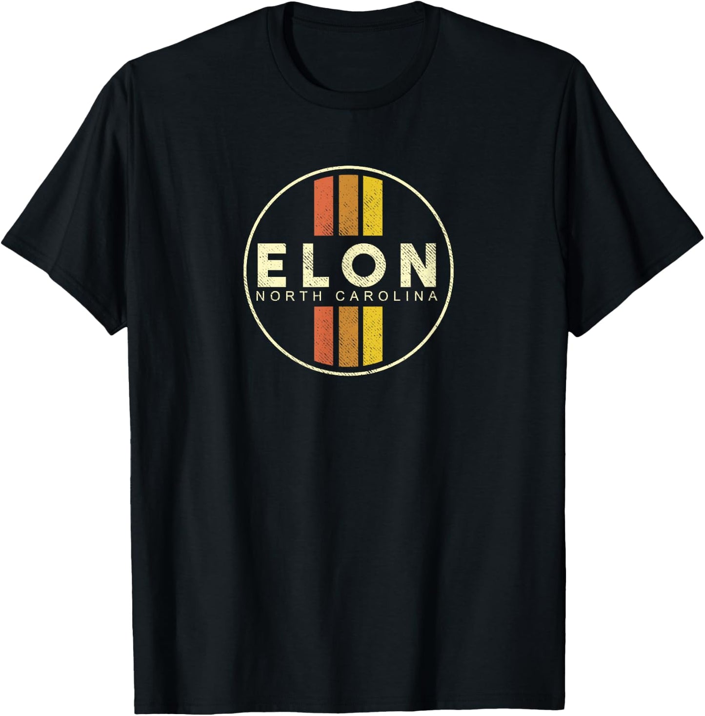 Retro Elon North Carolina T-Shirt - T-Shirt | Black