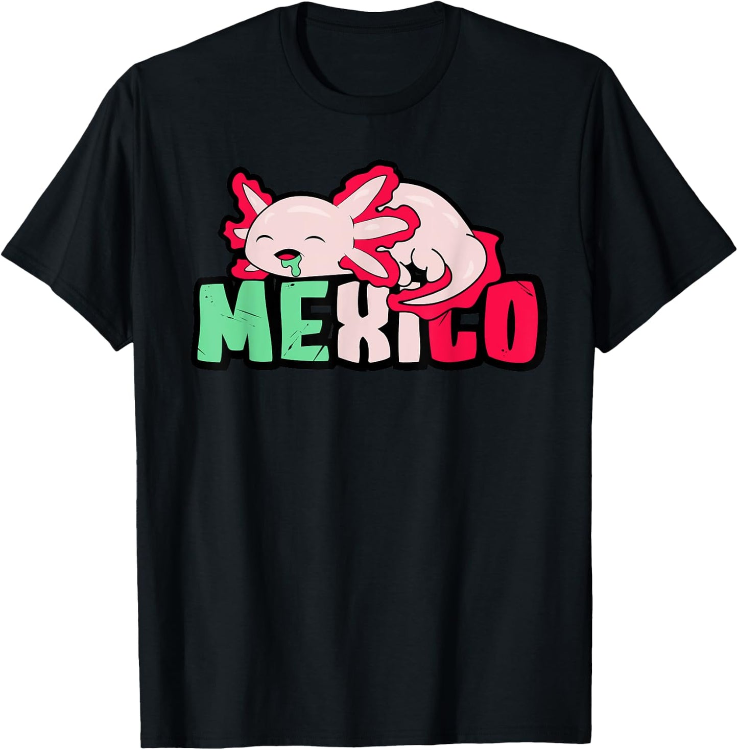 Mexicans Souvenir Axolotl Mexico City Gifts Cinco De Mayo T-Shirt - T-Shirt | Black