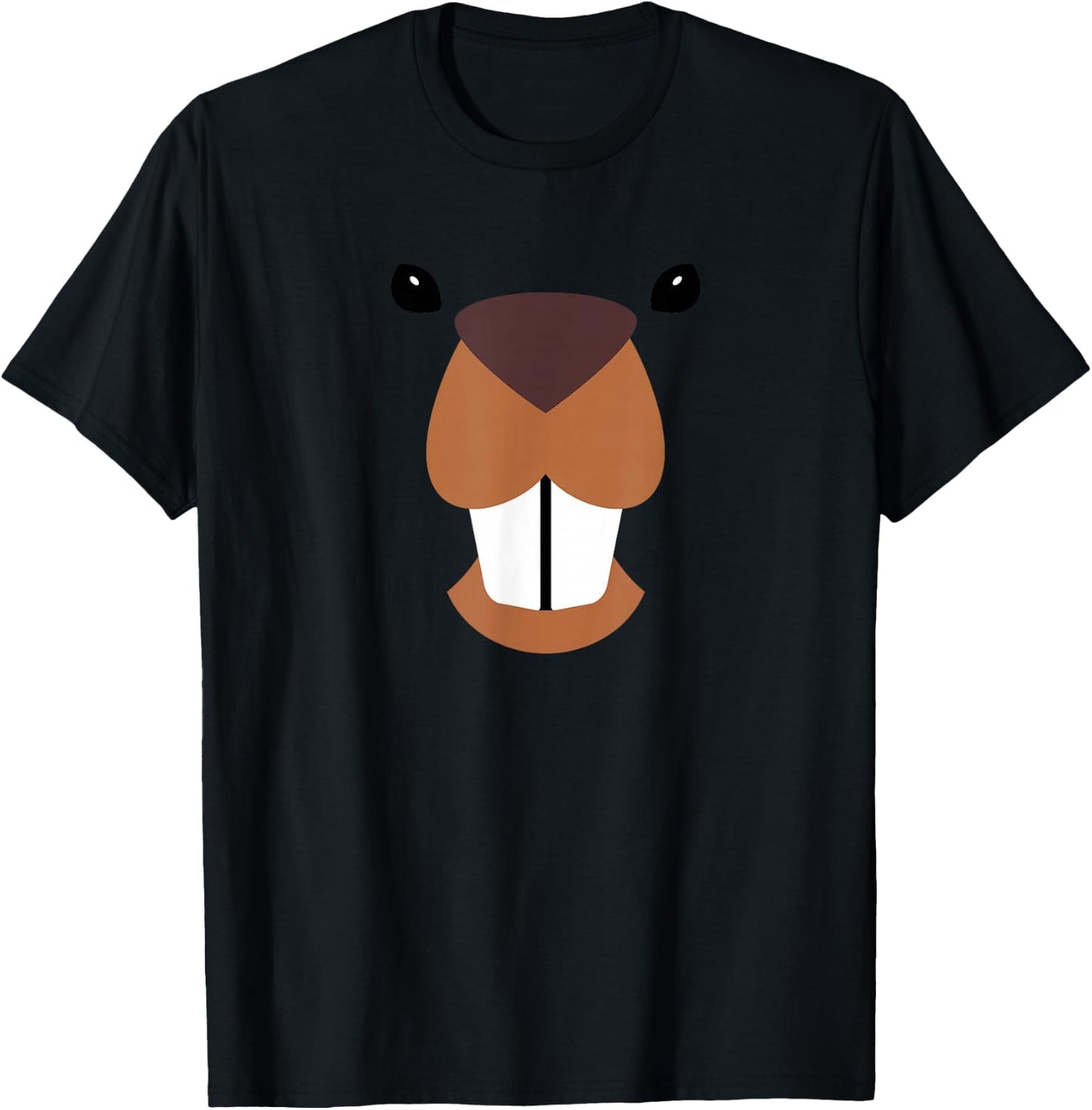 Beaver Face Halloween Costume Matching Kids Toddler Baby 5T T-Shirt - T-Shirt | Black