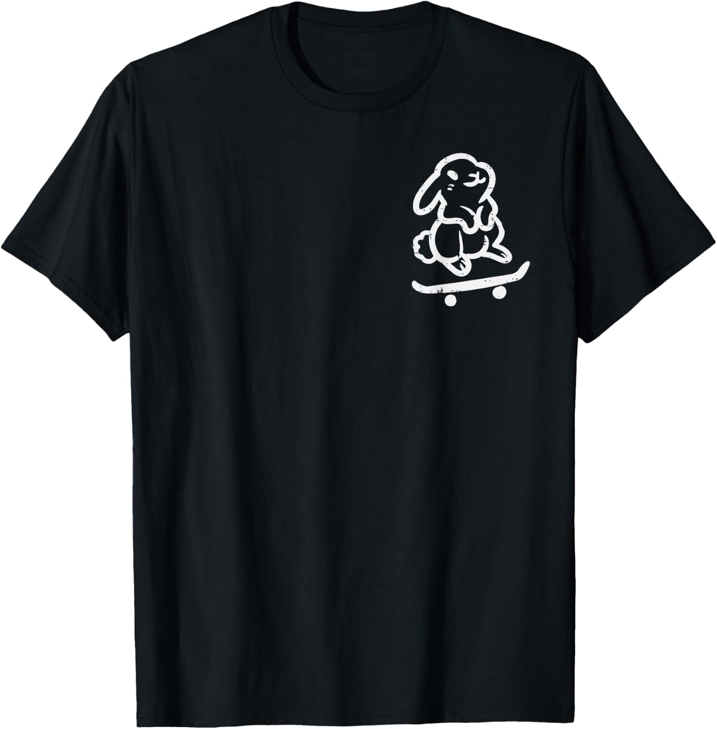 Easter Bunny Skateboard Pocket Rabbit Skater Boys Kids Men T-Shirt - T-Shirt | Black
