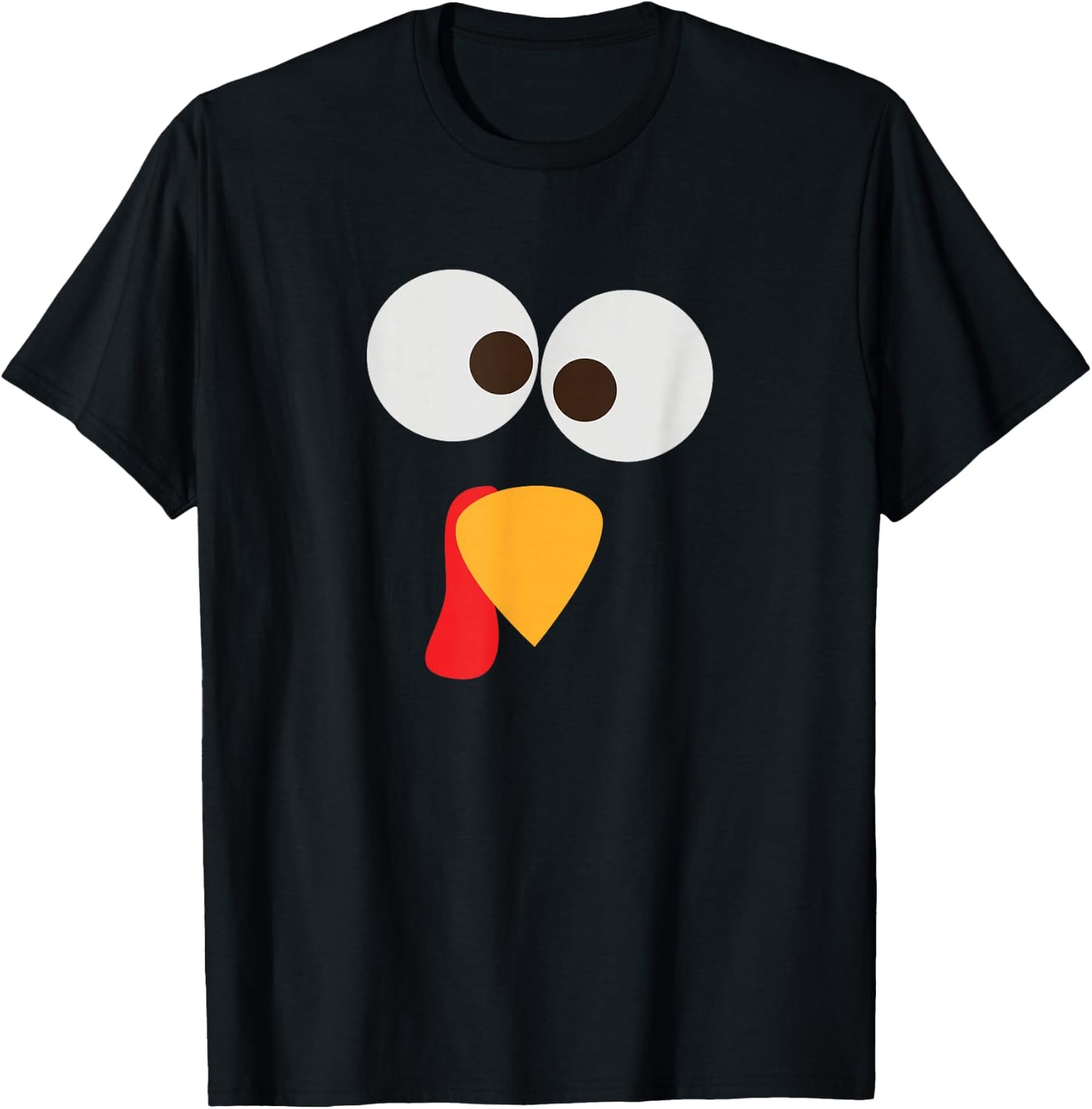 Thanksgiving Matching Family Pajama Turkey Face T-Shirt - T-Shirt | Black