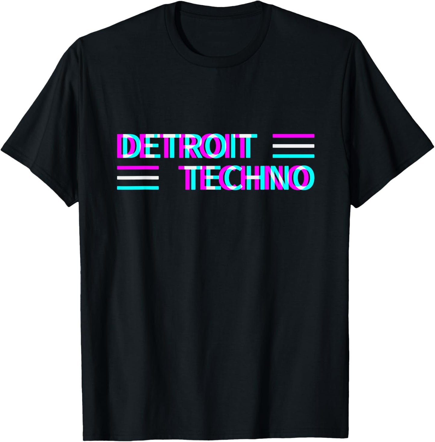 Detroit Techno Rave Electro Musik House Raver Festival T-Shirt - T-Shirt | Black