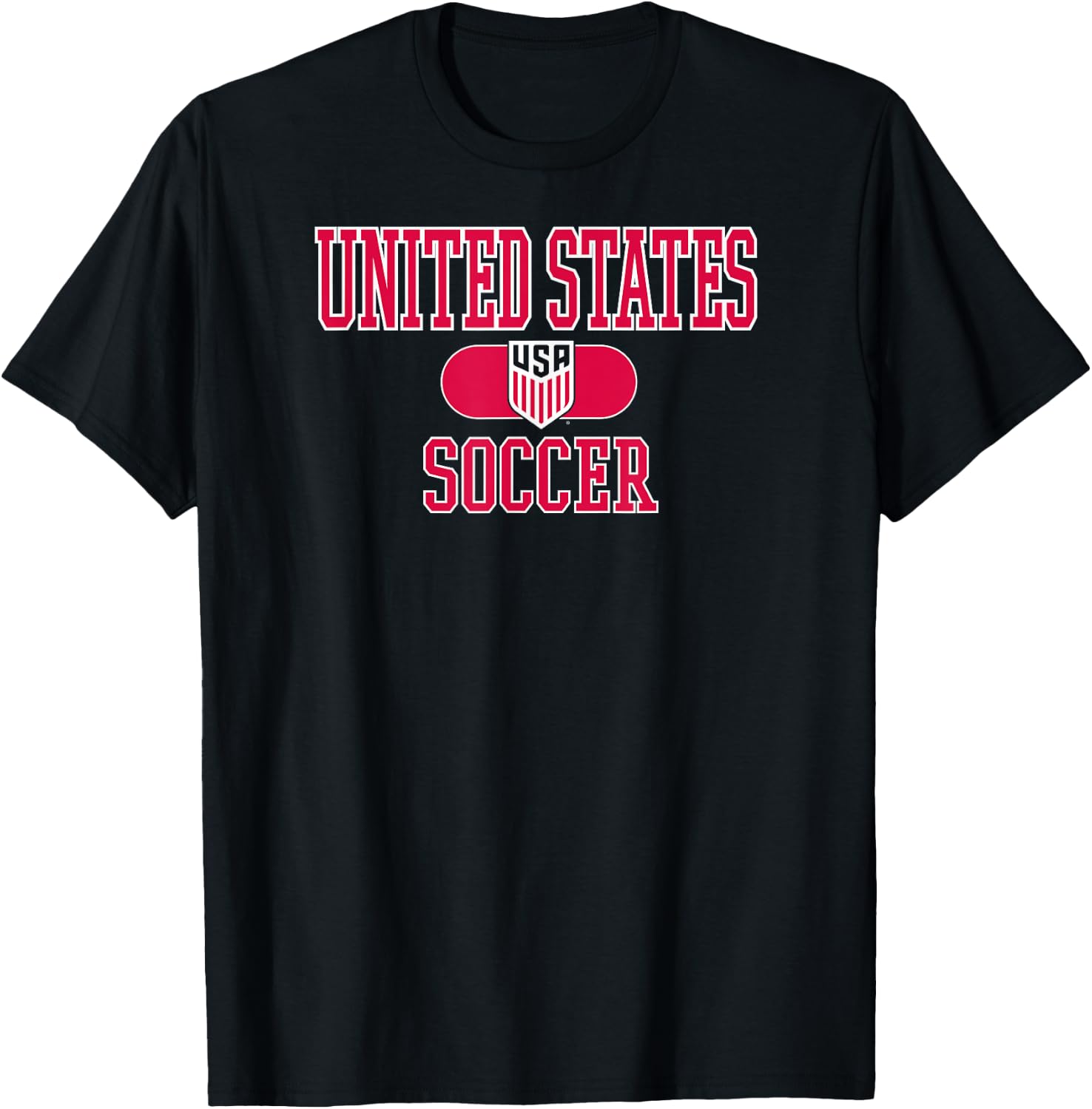 United States Soccer Varsity Navy USMNT Officially Licensed T-Shirt - T-Shirt | Black