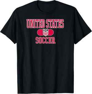 United States Soccer Varsity Navy USMNT Officially Licensed T-Shirt - T-Shirt | Black
