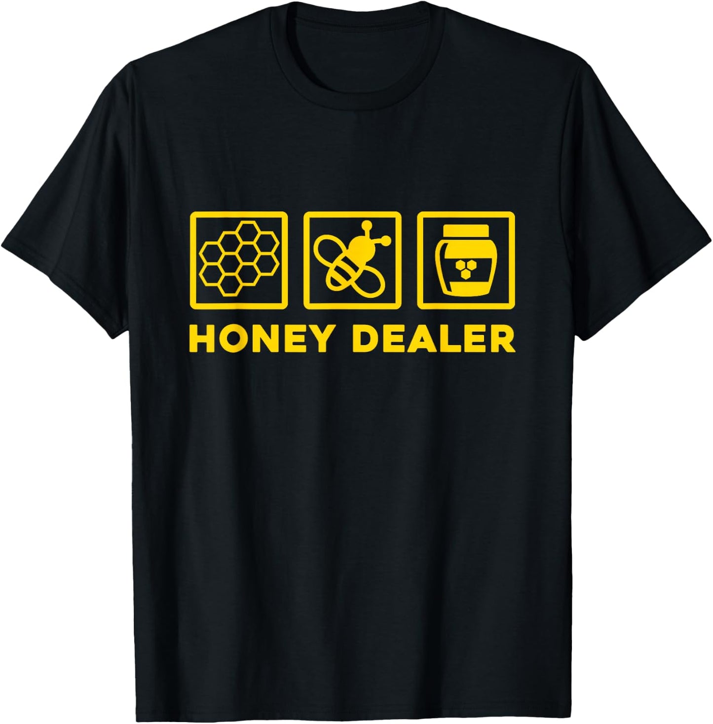 Bee Beekeeper Honeycomb Save Bees Honey Dealer Bee Motif T-Shirt - T-Shirt | Black