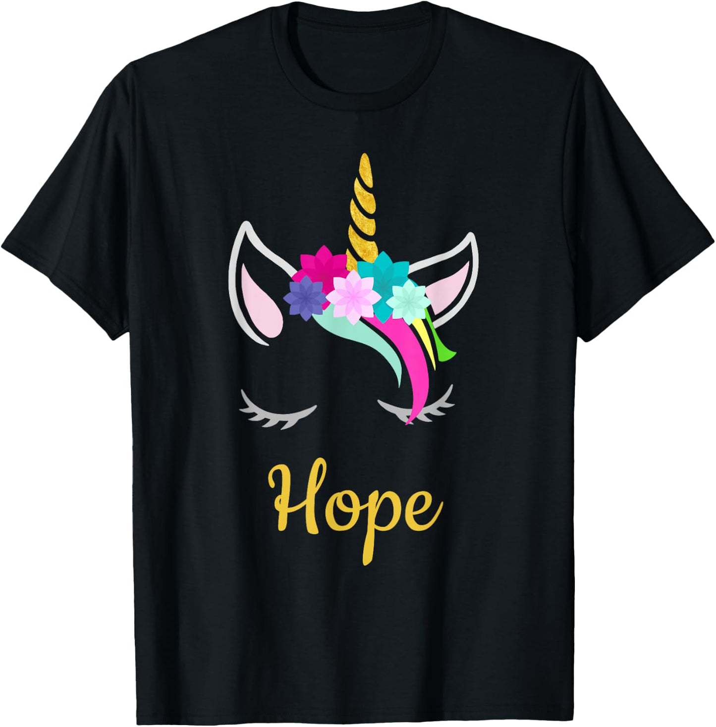 Hope Dark Unicorn Name T-Shirt - T-Shirt | Black