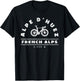 Alpe d'Huez French Alps Cylists Bike Themed Cycling Bicycle T-Shirt - T-Shirt | Black